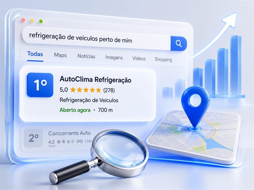 Sua empresa aparecendo em 1º lugar quando o cliente pesquisa no Google